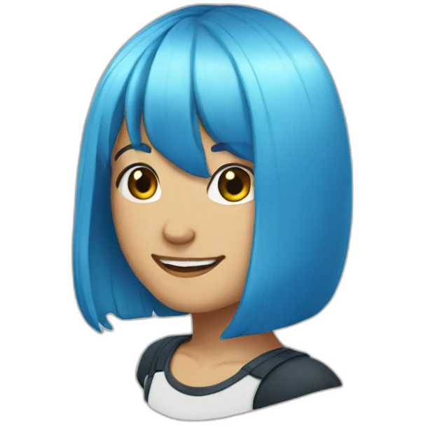 Reezo blue hair germany emoji