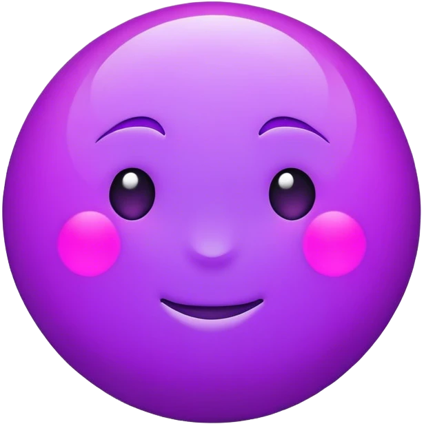 Neon violet moon emoji