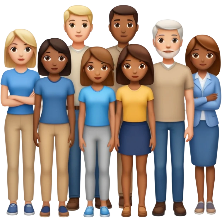 american men and woman photorealistic standing on feet emoji