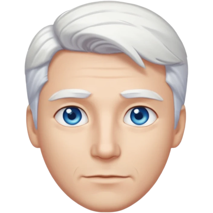White-haired guy that looks and has beautiful blue eyes  emoji