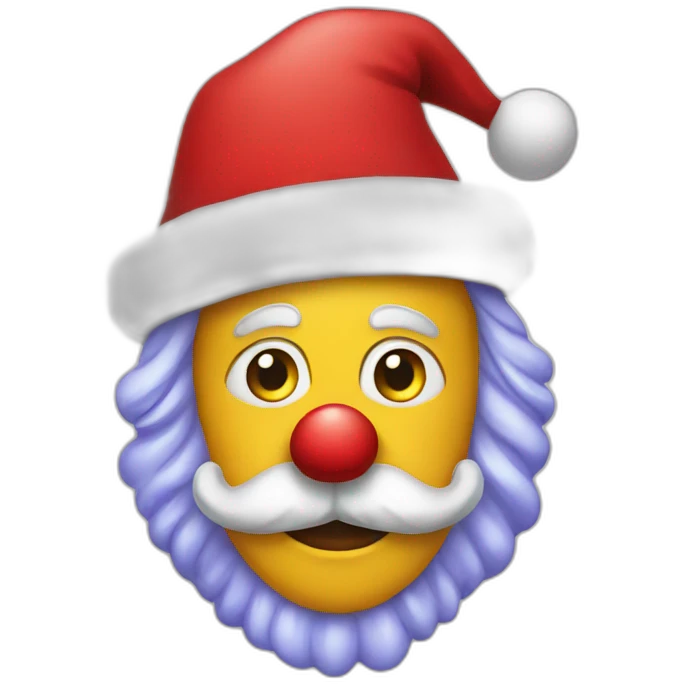 Santa clown emoji