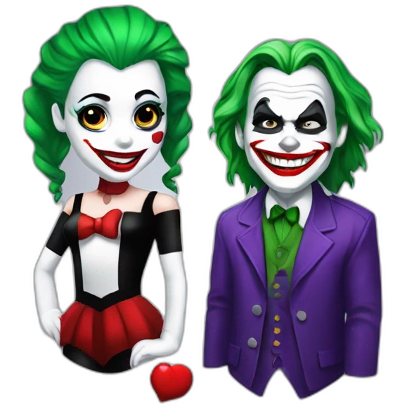The joker and harley quinn emoji