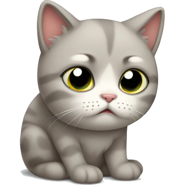 Sad cute kitty emoji