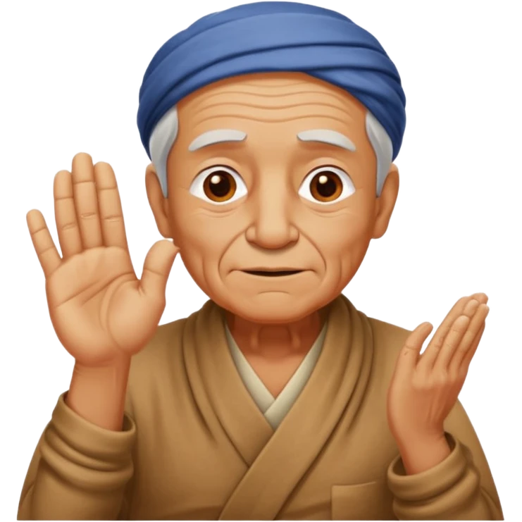 Old man namaste emoji emoji