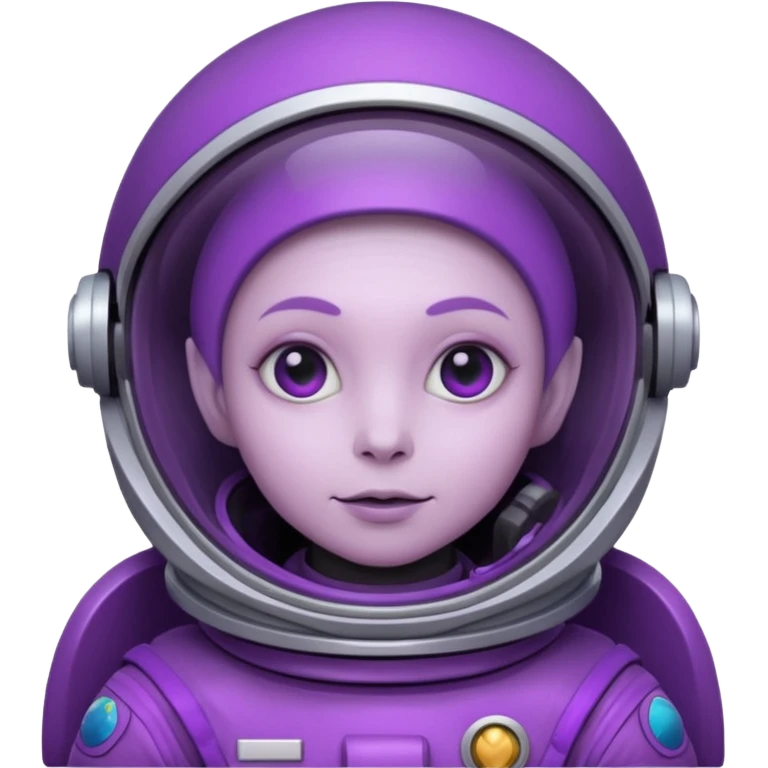 purple alien white Astronaut emoji