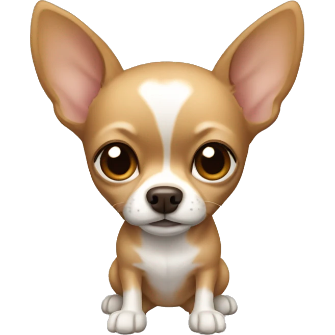 Chihuahua with brown fur and light beige paws emoji