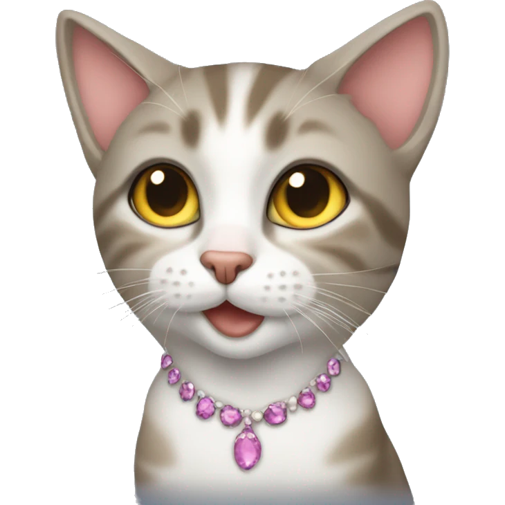 Coquette cat emoji