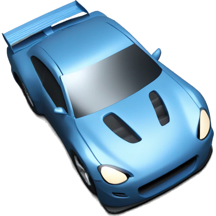 Detailed wide-body pearl-blue Cardstock Papercraft fr-s racecar emoji