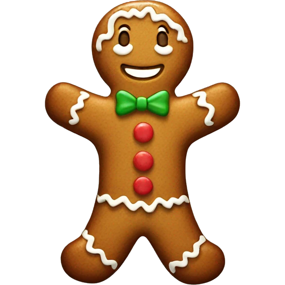 Cute gingerbread man emoji