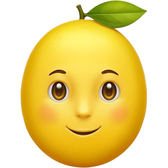 lemon with no face emoji