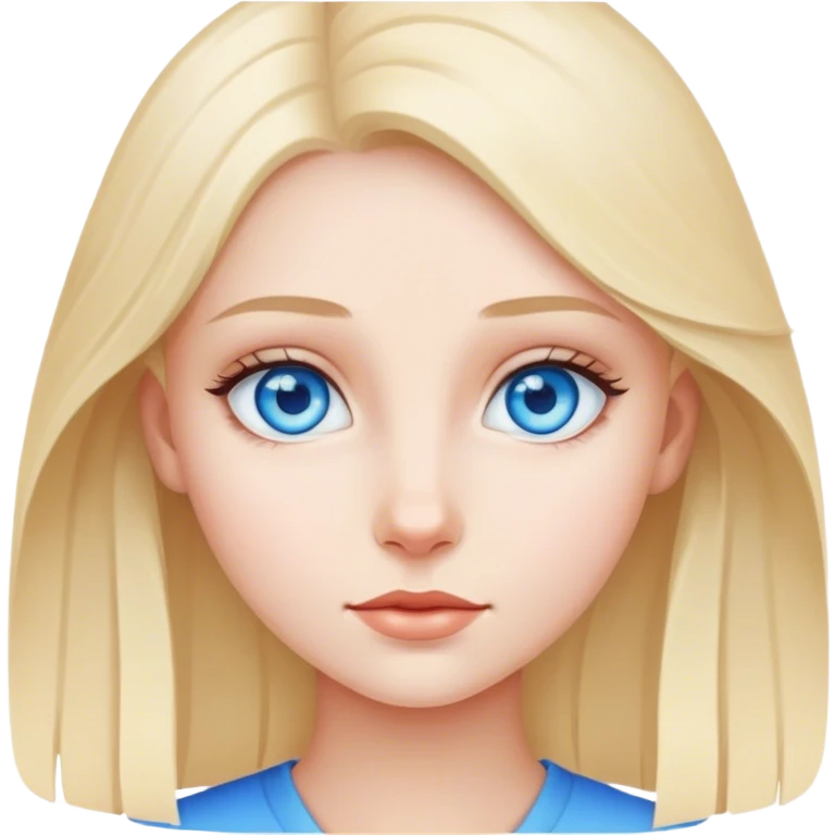 Girl with blue eyes  emoji