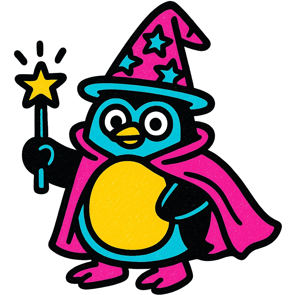 Penguin Wizard emoji