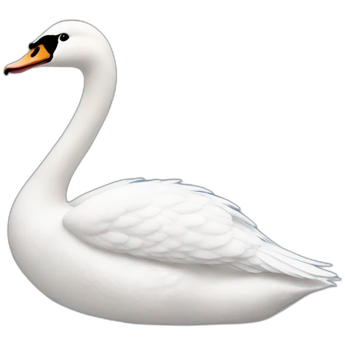 Swan with heart on the wing  emoji