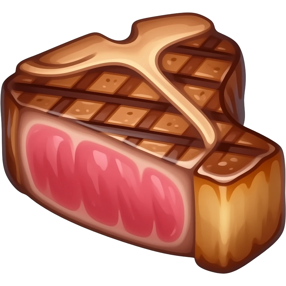 a peice of grilled picanha steak that look real and more attractive emoji