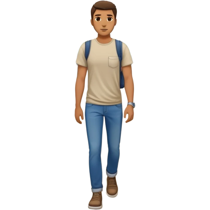 Guy walking down a street  emoji