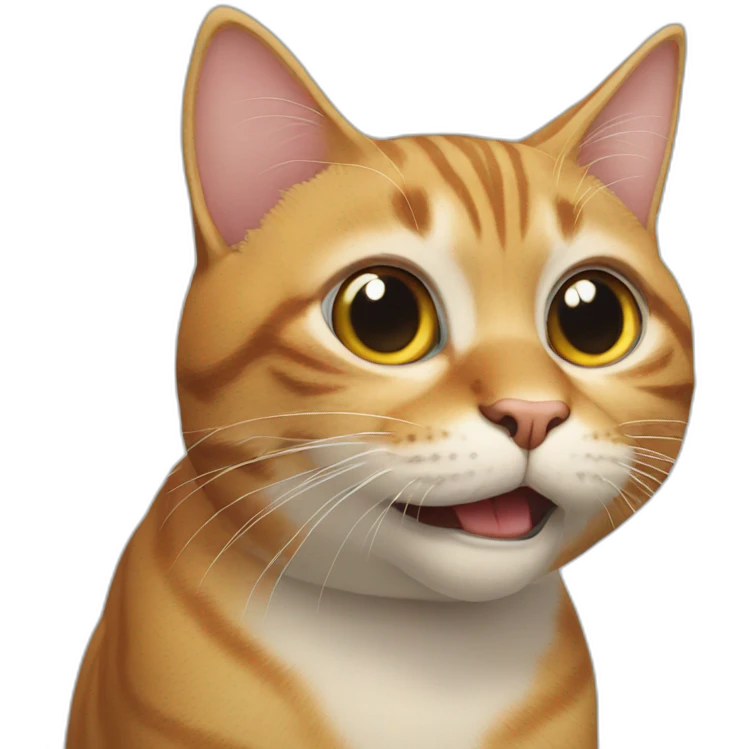 Silly cat close-up emoji