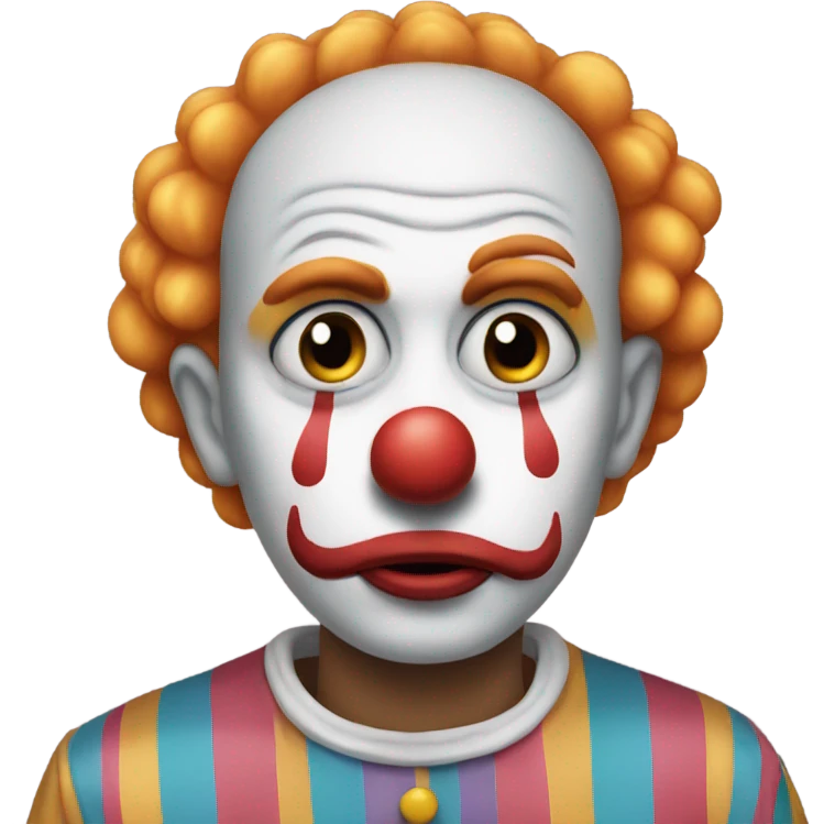 Make a sad clown  emoji