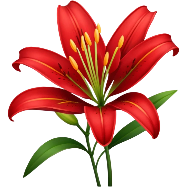Red lily emoji