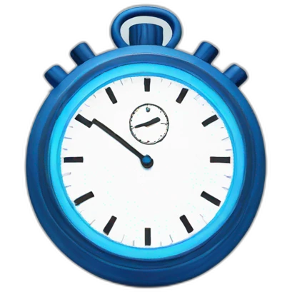 blue stopwatch emoji
