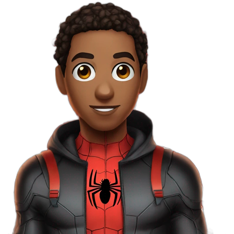  miles morales in red hood emoji