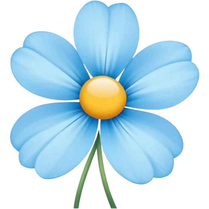 light blue flower emoji emoji