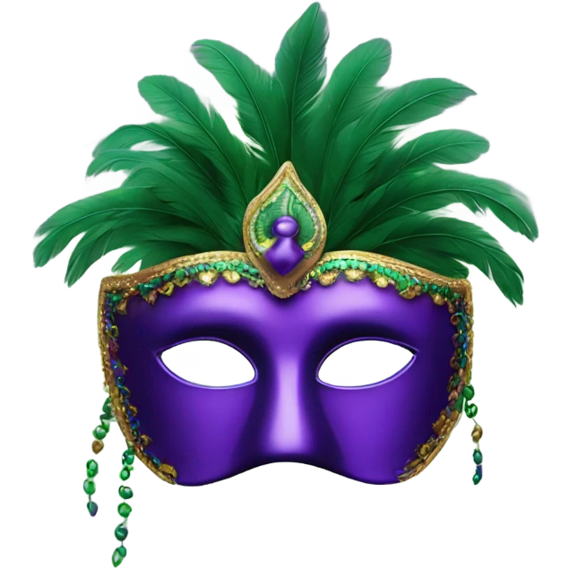 Mardi Gras mask with feathers emoji