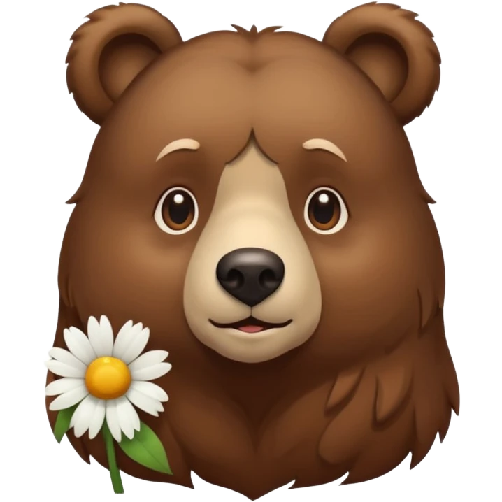 bear with daisy  emoji