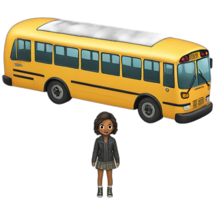 girl fall bus emoji