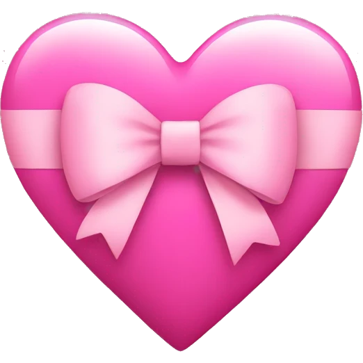 pink heart with bow emoji