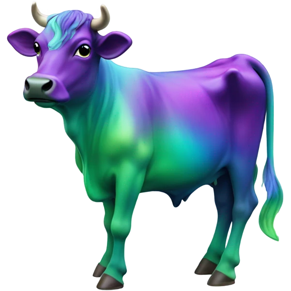 the color of the aurora cow emoji
