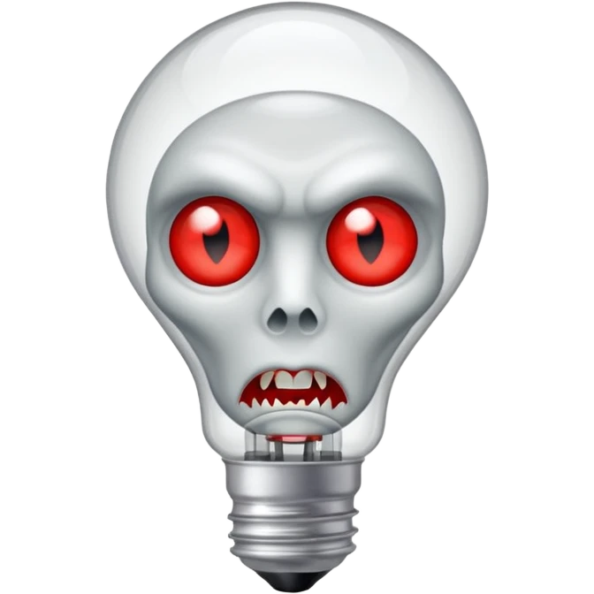 bulb with vampire emoji