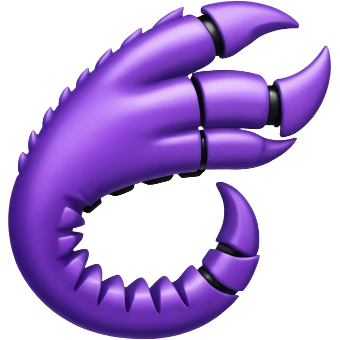 Purple claw clip emoji