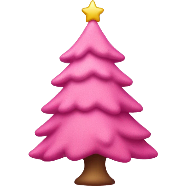 Pink Christmas tree emoji