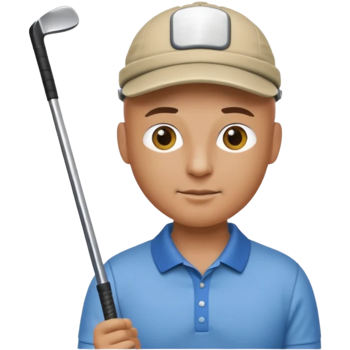 Golfing no hair emoji