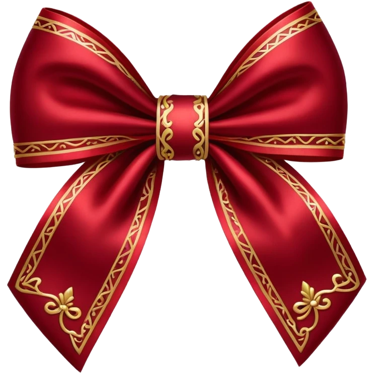 dark red bow emoji