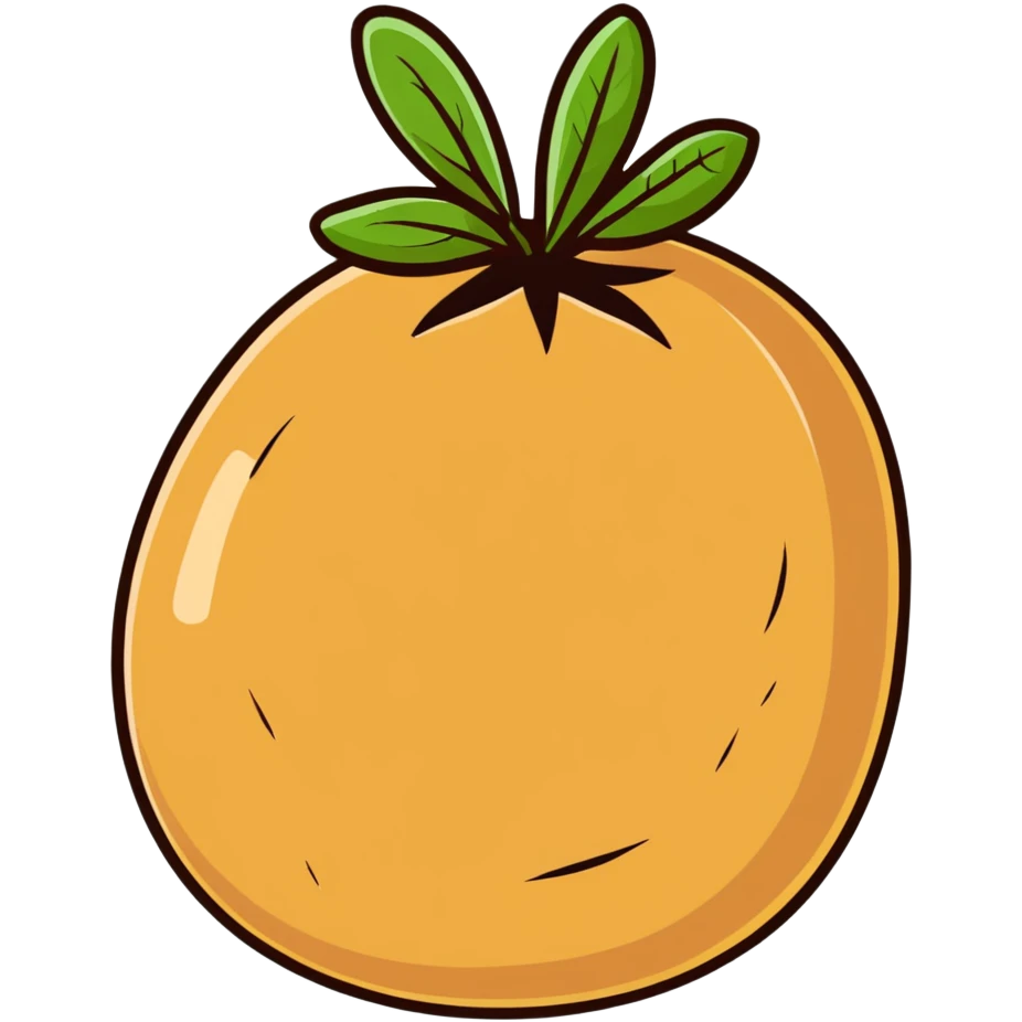 rustic potato freshly harvested from soil emoji