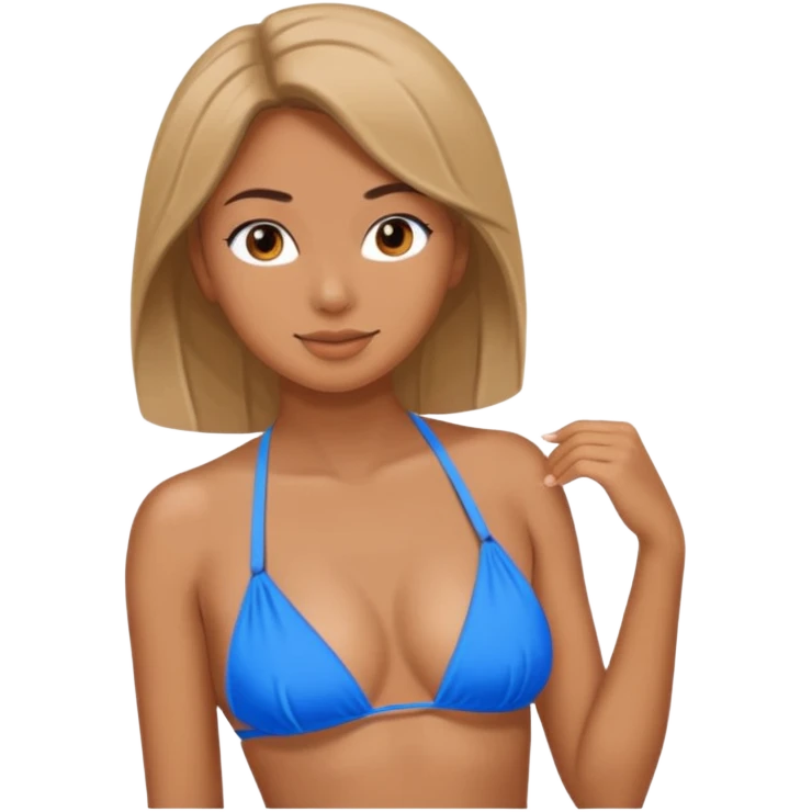 Full body POV woman in just a bikini top  emoji