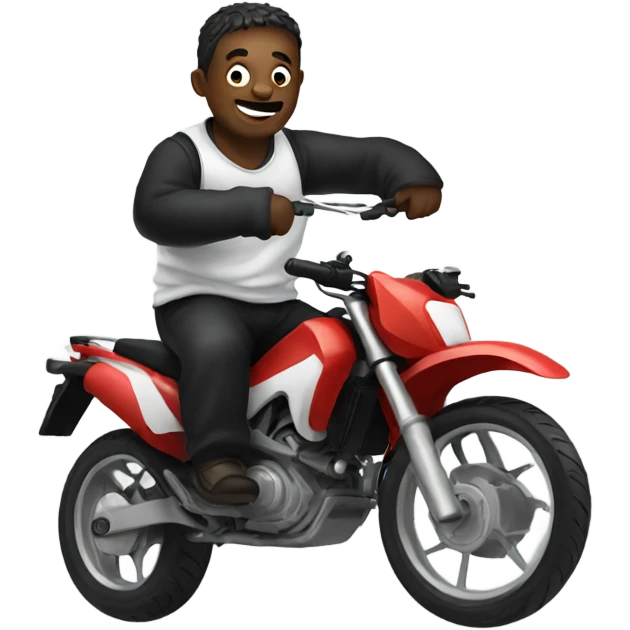 Guy riding a panda emoji