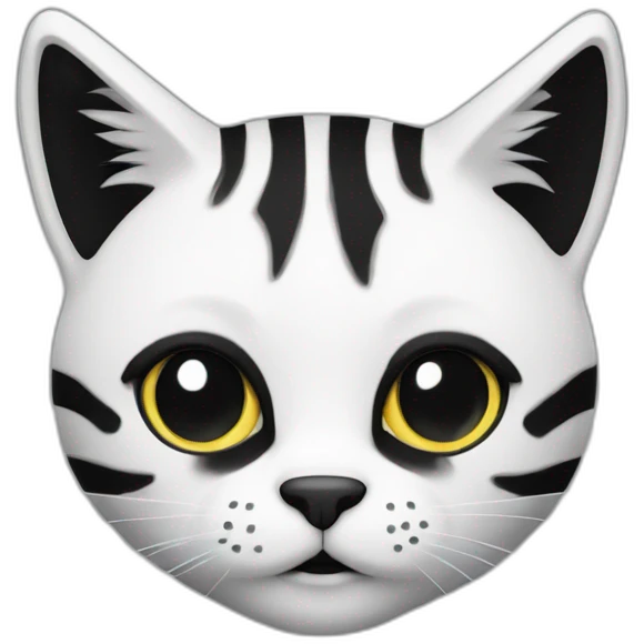 Chat noir et blanc  emoji