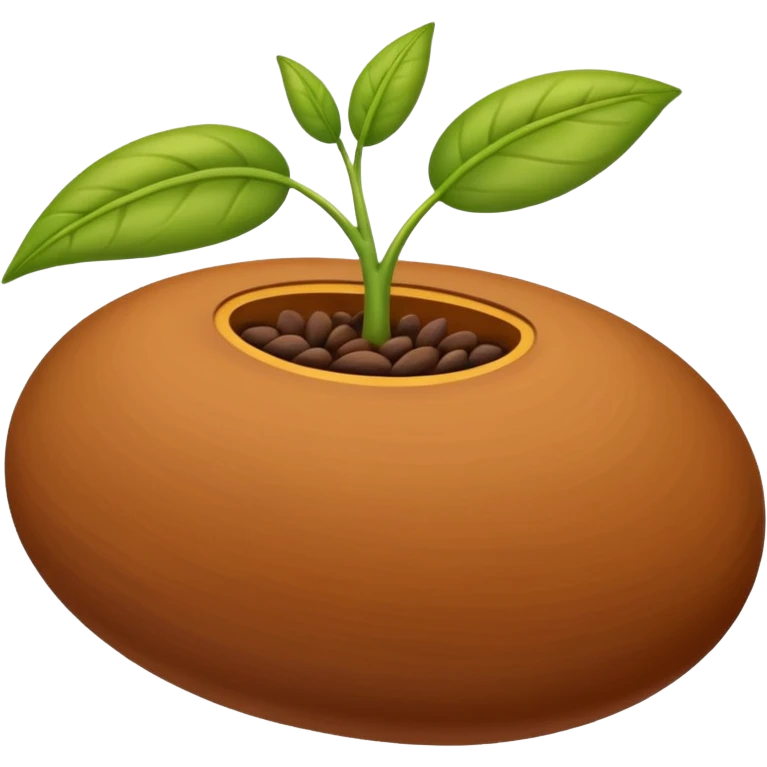 a plant seed brown emoji