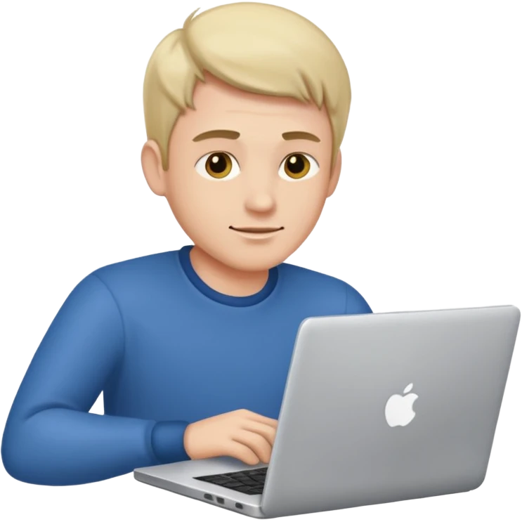 man work to laptop emoji