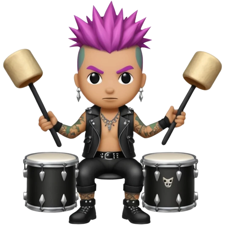 punk animal drummer emoji