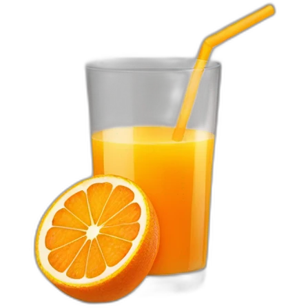 small glass of orange juice  emoji
