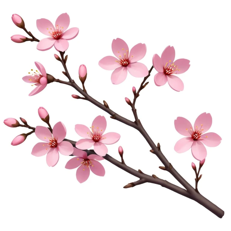 sakura branch with blossoms emoji