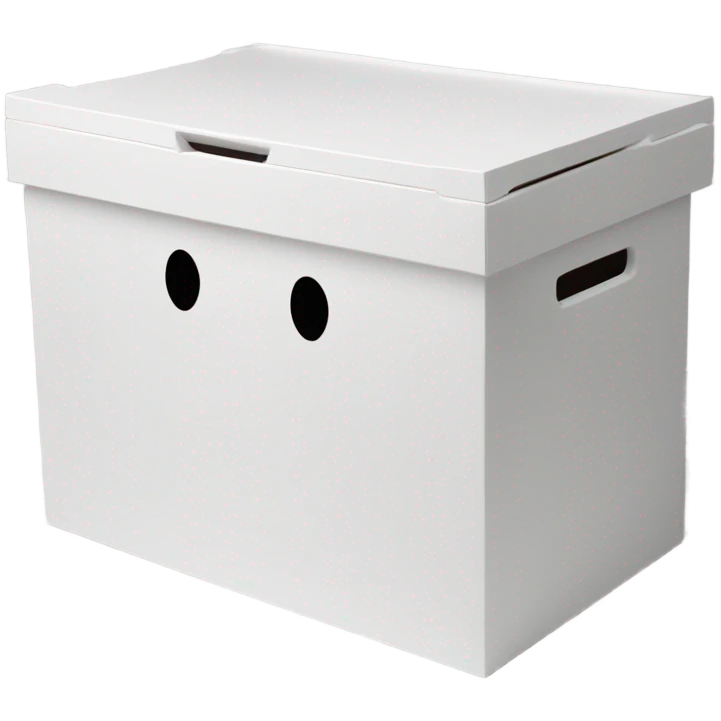 white children's toy box emoji