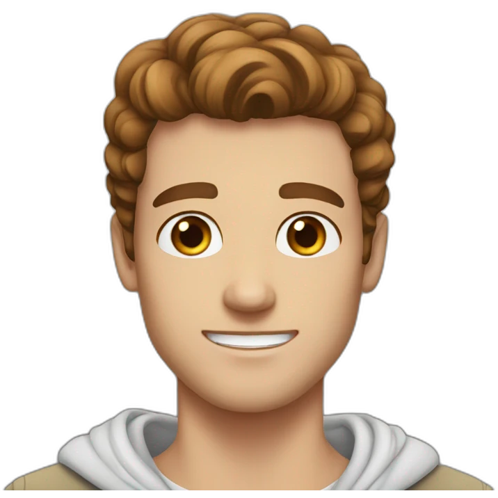 White Guy Blue Eyes Brown Hair Freckles emoji