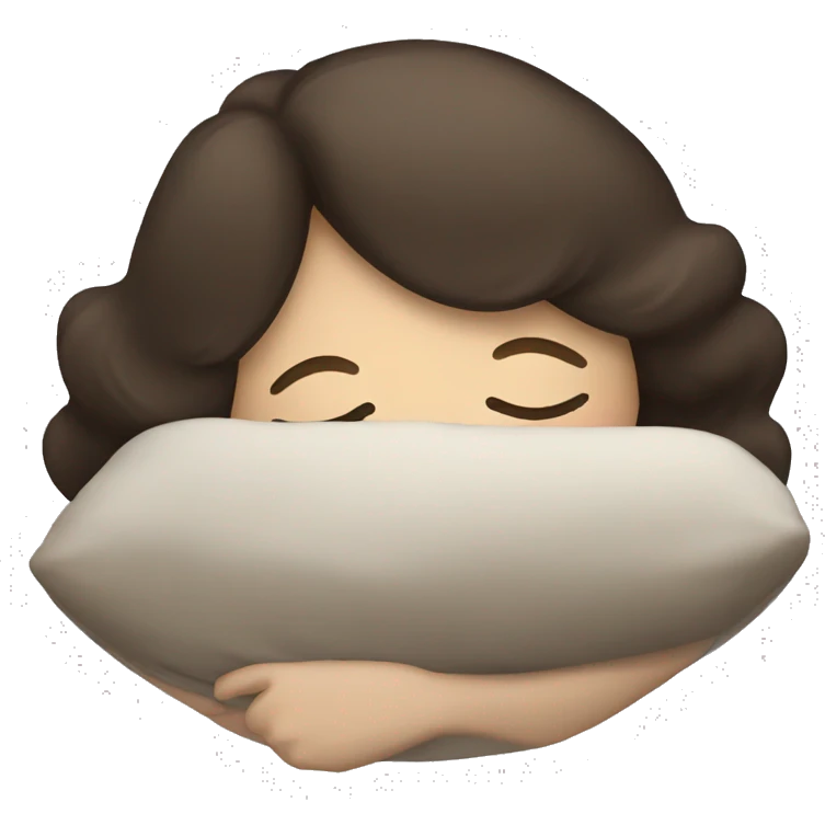 Brunette girl sleeping emoji