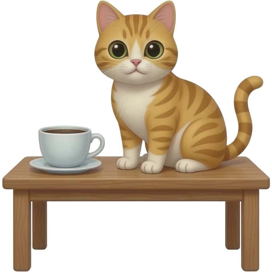 cat with coffee emoji