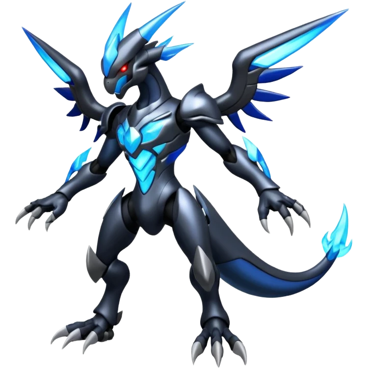 Shiny Aural Darkrai-Zekrom-Genesect-Fakémon-fusion (full body) emoji