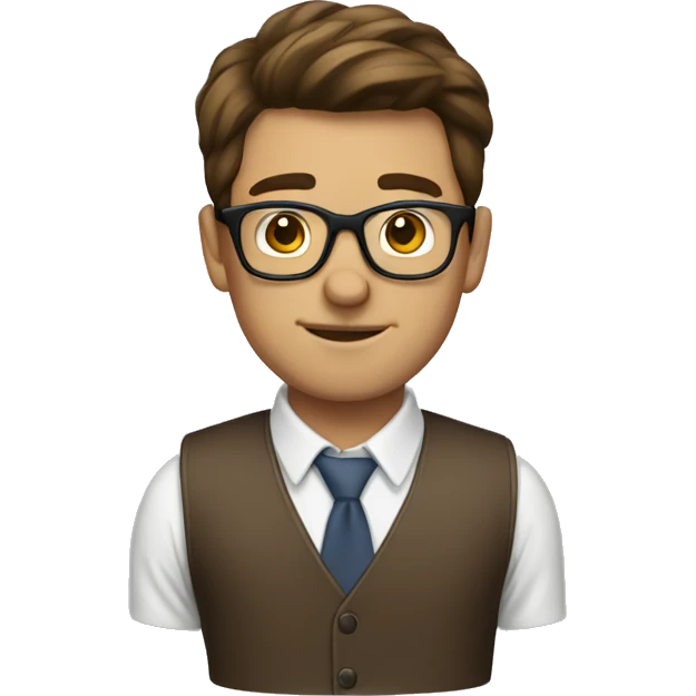 brown haired nerd emoji